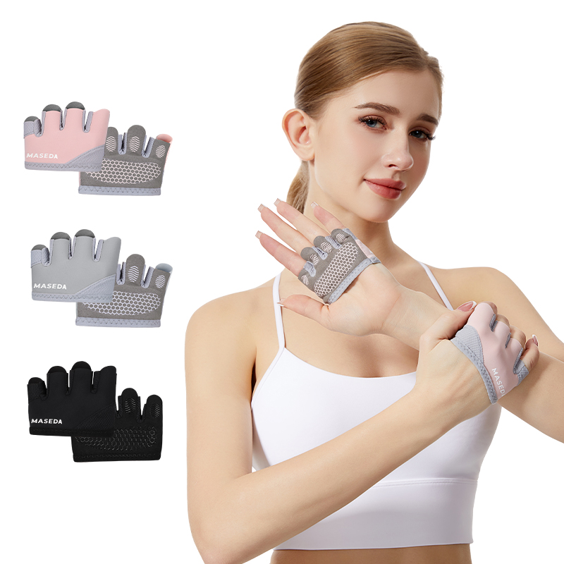 Pilates Yoga Fitness - Para rękawic fitness bez palców: Rękawice