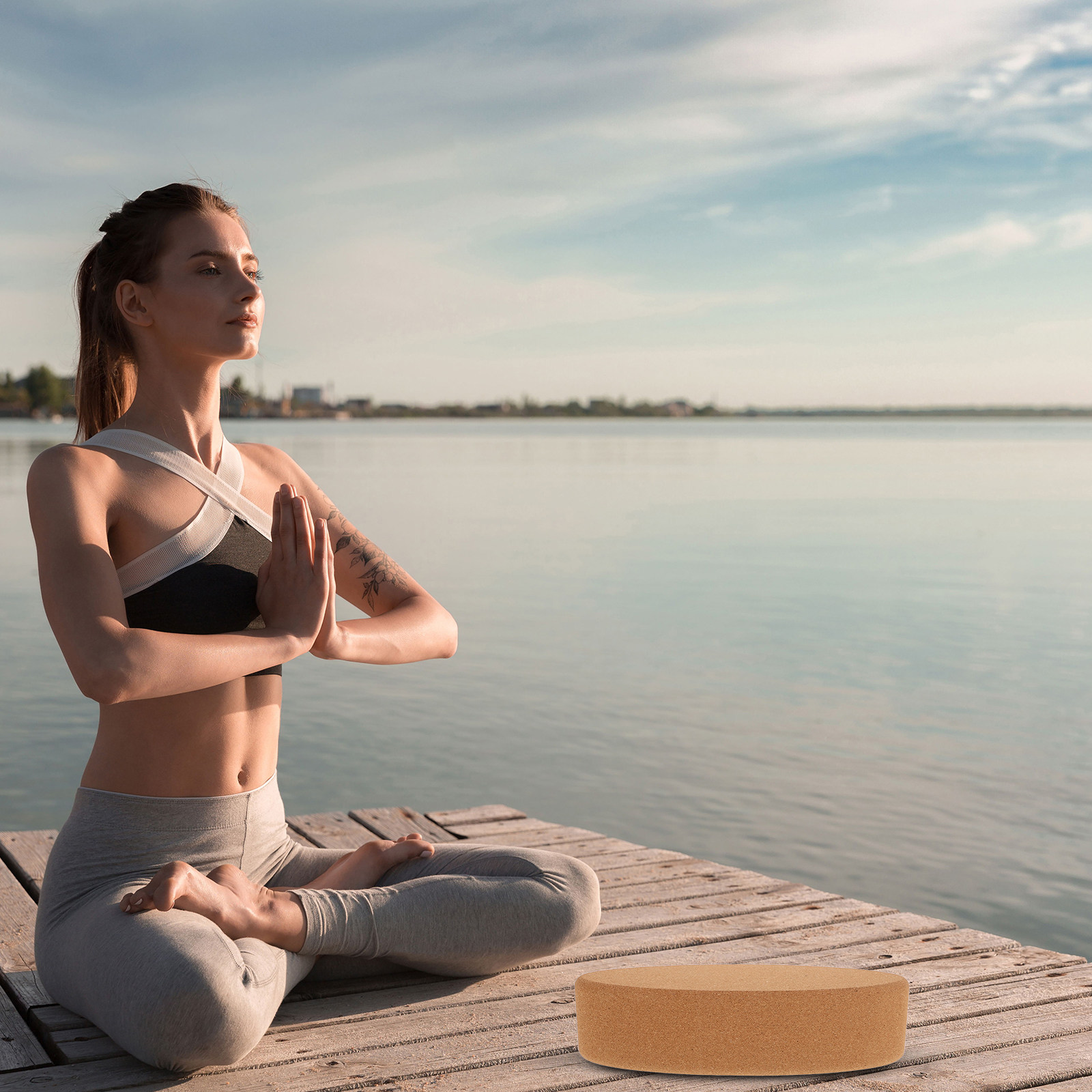 Yoga Block Cork - Owalny blok do jogi z korka,