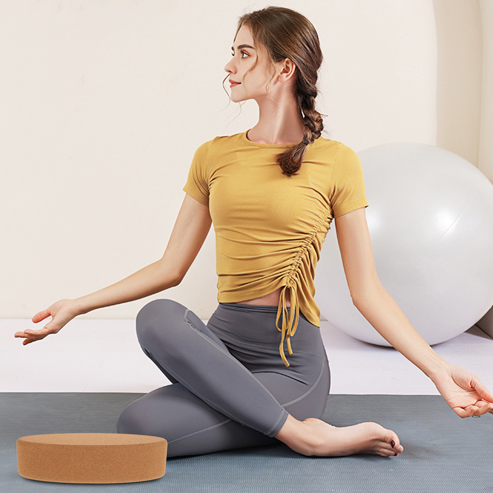 Owalny blok do jogi z korka, w – Yoga Block Cork recenzja i cena