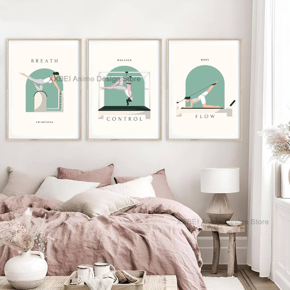 Minimalistyczny plakat z ilust – Pilates Yoga Flow recenzja i cena