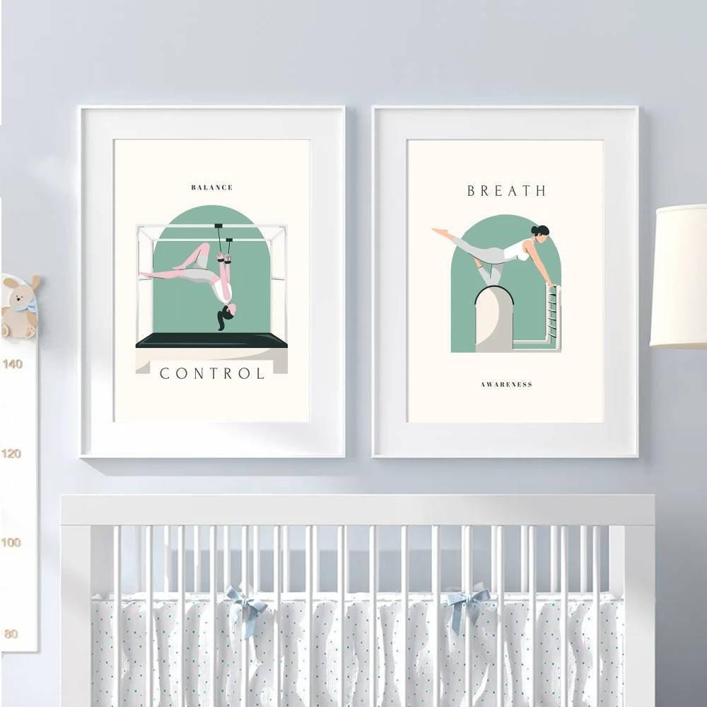 Minimalistyczny plakat z ilust – Pilates Yoga Flow recenzja i cena