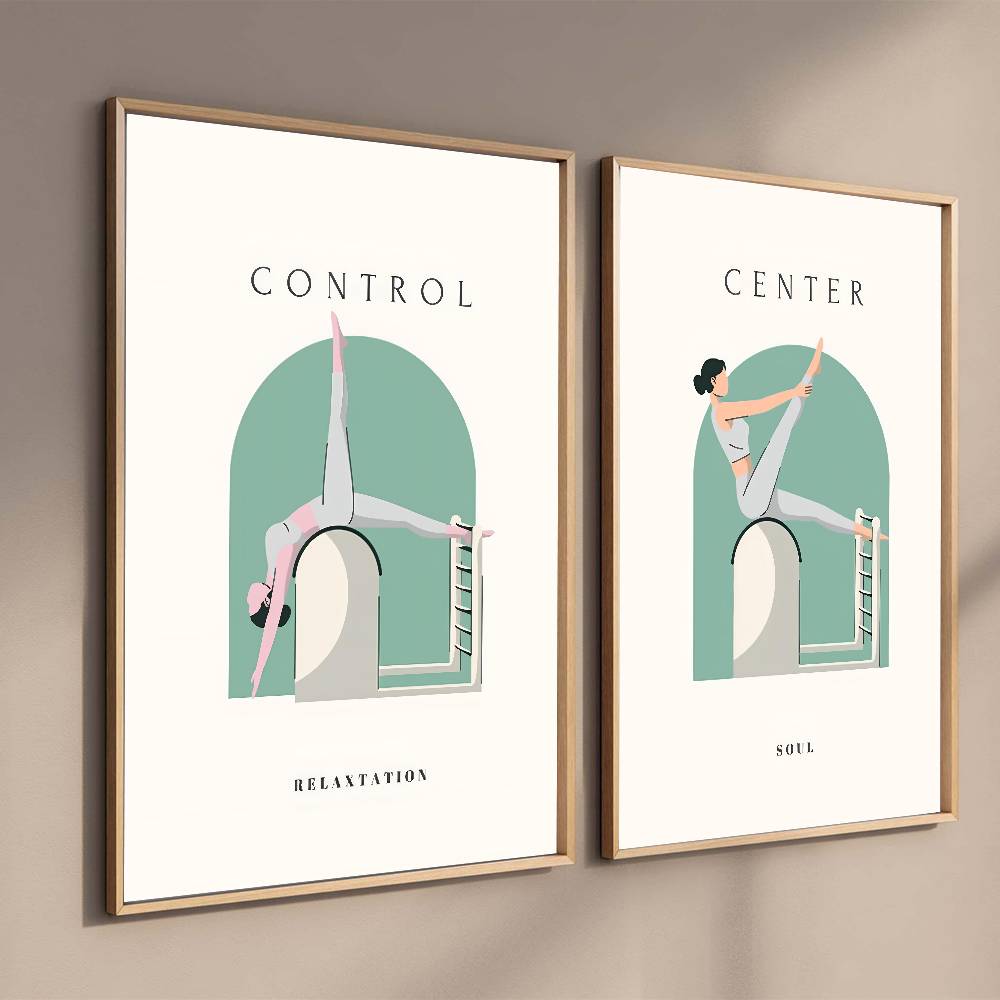 Minimalistyczny plakat z ilust – Pilates Yoga Flow recenzja i cena